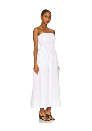 Enza Costa Cotton Resort Strapless Dress in White. Size M. Also in S, XS.