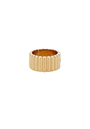 MIRANDA FRYE Lisa Ring in Metallic Gold. Size 6. Also in 7, 8.