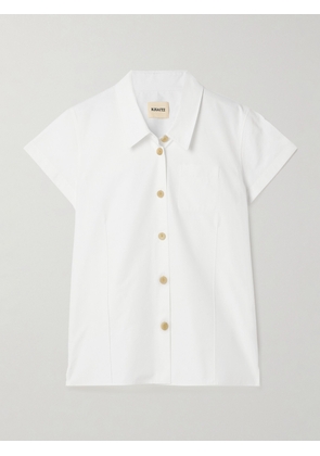 KHAITE - Keefe Cotton-poplin Shirt - White - x small,small,medium,large,x large