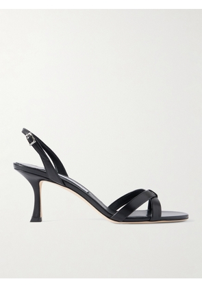 Jimmy Choo - Elsy 70 Leather Slingback Sandals - Black - IT36,IT36.5,IT37,IT37.5,IT38,IT38.5,IT39,IT39.5,IT40,IT40.5,IT41,IT41.5,IT42