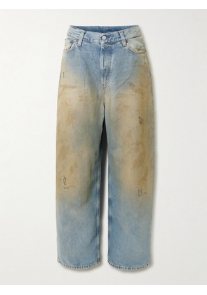 Acne Studios - Distressed Organic Mid-rise Wide-leg Jeans - Blue - XXXS,XXS,XS,S,M,L