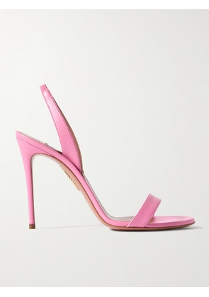 Aquazzura - So Nude 105 Leather Slingback Sandals - Pink - IT36,IT36.5,IT37,IT37.5,IT38,IT38.5,IT39,IT39.5,IT40,IT40.5,IT41,IT41.5,IT42