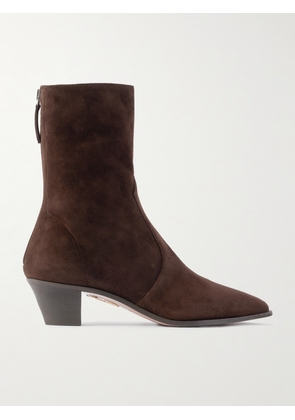 Aquazzura - Brunswick Suede Ankle Boots - Brown - IT36,IT36.5,IT37,IT37.5,IT38,IT38.5,IT39,IT39.5,IT40,IT40.5,IT41,IT41.5,IT42