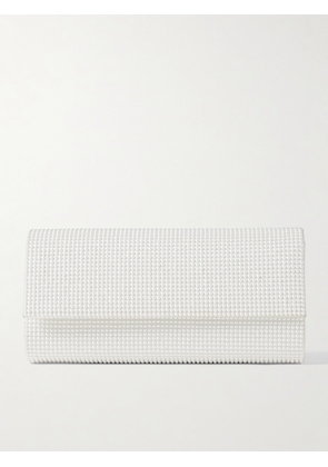 Judith Leiber Couture - Perry Faux Pearl-embellished Satin Clutch - White - One size