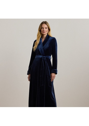 Velvet Long Shawl-Collar Robe