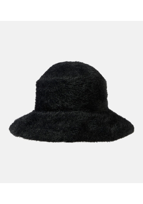 Saint Laurent Logo embroidered boucle bucket hat