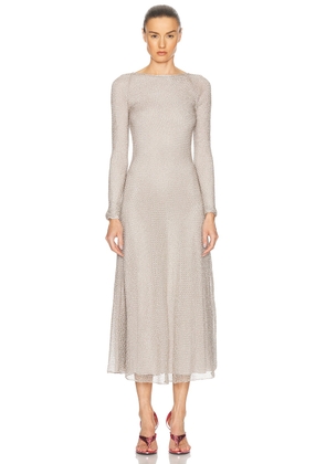 ALAÏA Long Chain Dress in Argent - Metallic Silver. Size 36 (also in 38).