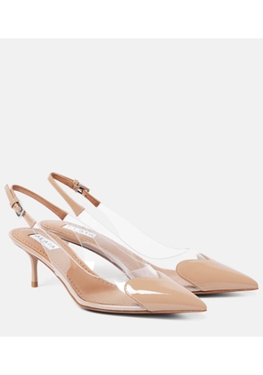 Alaia Le Cour PVC and patent leather slingback pumps