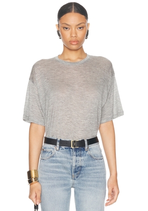 Saint Laurent Oversized T-shirt in Gris Chine - Grey. Size S (also in ).