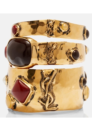 Saint Laurent Cassandre Cabochon bangles