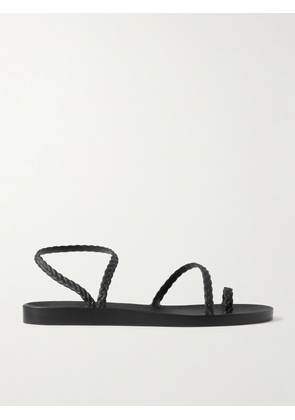 Ancient Greek Sandals - Eleftheria Braided Rubber Sandals - Black - IT35,IT36,IT37,IT38,IT39,IT40,IT41,IT42