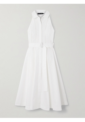 Proenza Schouler - Dorothy Crochet-trimmed Cotton-blend Poplin Midi Shirt Dress - White - US0,US2,US4,US6,US8,US10,US12