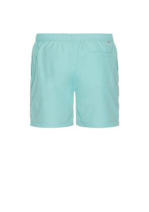 Scotch & Soda Placement Print Swim Shorts in Teal. Size L. Also in M, S, XL/1X.