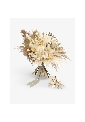 Your London Florist Dried Bride's Bouquet and Groom's Buttonhole Set