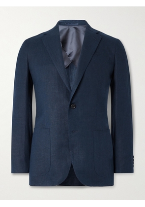 Kingsman - Linen Suit Jacket - Men - Blue - IT 46
