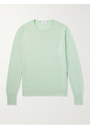 Kingsman - Slim-Fit Cashmere and Linen-Blend Sweater - Men - Green - S
