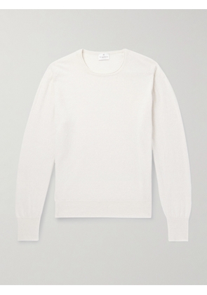 Kingsman - Slim-Fit Cashmere and Linen-Blend Sweater - Men - Neutrals - S