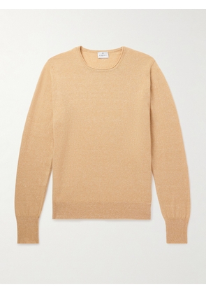 Kingsman - Slim-Fit Cashmere and Linen-Blend Sweater - Men - Neutrals - XS