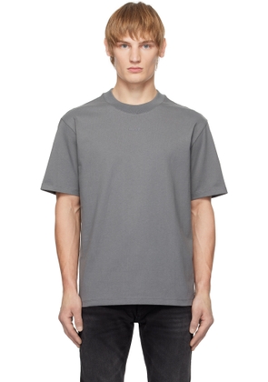Hugo Gray Relaxed-Fit Cotton T-Shirt