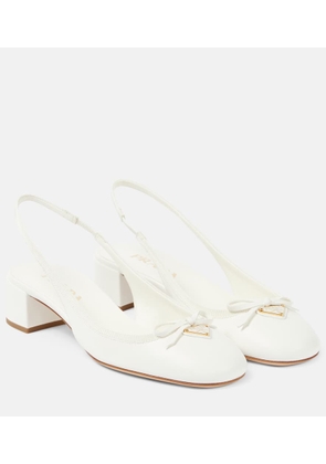 Prada 35 leather slingback pumps