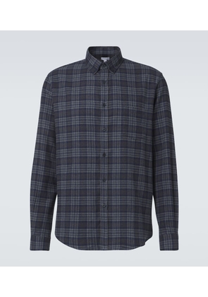 Sunspel Checked cotton flannel shirt