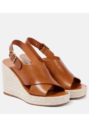 Chloe Pary leather espadrille wedges