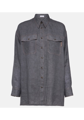 Brunello Cucinelli Oversized linen shirt