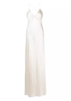 Michelle Mason cut-out detail gown - White
