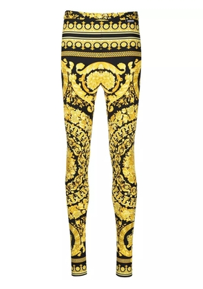 Versace Barocco-print leggings - Yellow