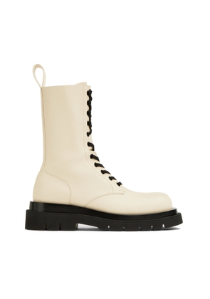 Bottega Veneta Lug Lace-Up Boot Military Calf - Moda Operandi