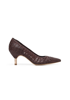Gabriela Hearst Andres Woven Leather Pumps - Moda Operandi