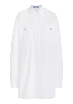 Prada Pocket-Detailed Cotton Poplin Shirt - Moda Operandi