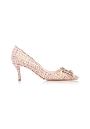 Roger Vivier Crystal-Embellished Tweed Pumps - Moda Operandi