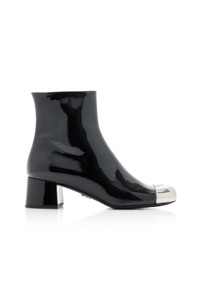 Prada Modellerie Metal-Tipped Leather Ankle Boots - Moda Operandi