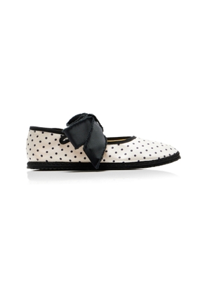 ViBi VENEZiA Exclusive Riviera Convertible Bow Polka-Dot Silk Mary Jane Flats - Moda Operandi