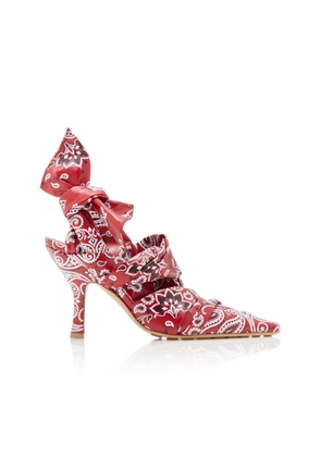 Bottega Veneta Bunnie Bandana Leather Slingback Pumps - Moda Operandi