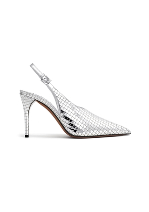 ALAÏA Metallic Leather Slingback Pumps - Moda Operandi