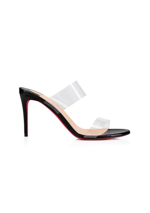 Christian Louboutin - Just Nothing 85mm Patent PVC Sandals - Black - IT 38 - Moda Operandi
