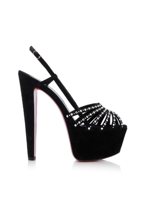 Christian Louboutin Alta 160mm Veau Velours Platform Sandals - Moda Operandi