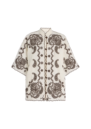 Zimmermann Ascension Embroidered Linen Shirt - Moda Operandi