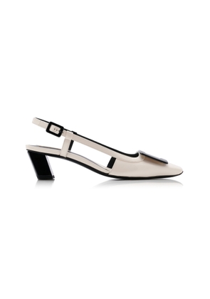 Roger Vivier BV Optical Patent Leather Slingback Pumps - Moda Operandi