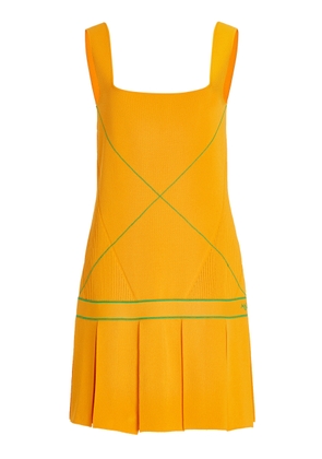 Bottega Veneta - Pleated Knit Mini Dress - Orange - L - Moda Operandi