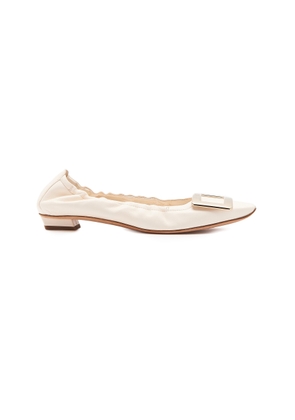 Roger Vivier Belle Vivier Elastic Leather Flats - Moda Operandi