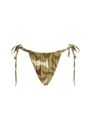 Abysse Exclusive Misty Printed Triangle Bikini Botton - Moda Operandi