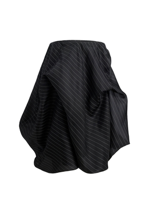 Khaite Lou Gathered Silk-Blend Midi Skirt - Moda Operandi