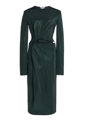 Bottega Veneta - Hotfix Cutout Midi Dress - Green - S - Moda Operandi