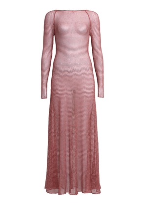 ALAÏA - Knit Midi Dress - Pink - FR 36 - Moda Operandi