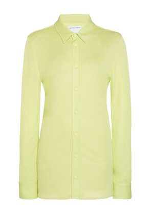 Bottega Veneta Collared Jersey Sable Shirt - Moda Operandi