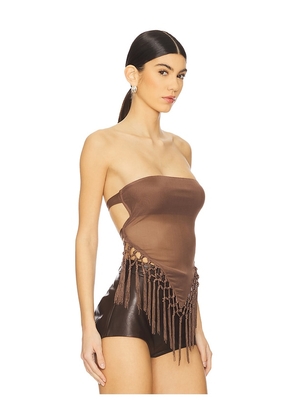 MORE TO COME Shion Top in Brown. Size XS. Also in S, XL.