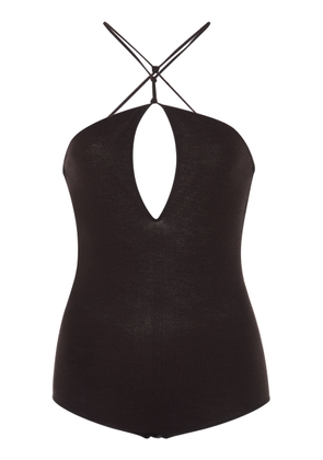 Bottega Veneta Twist-Neck Cashmere-Blend Bodysuit  - Moda Operandi